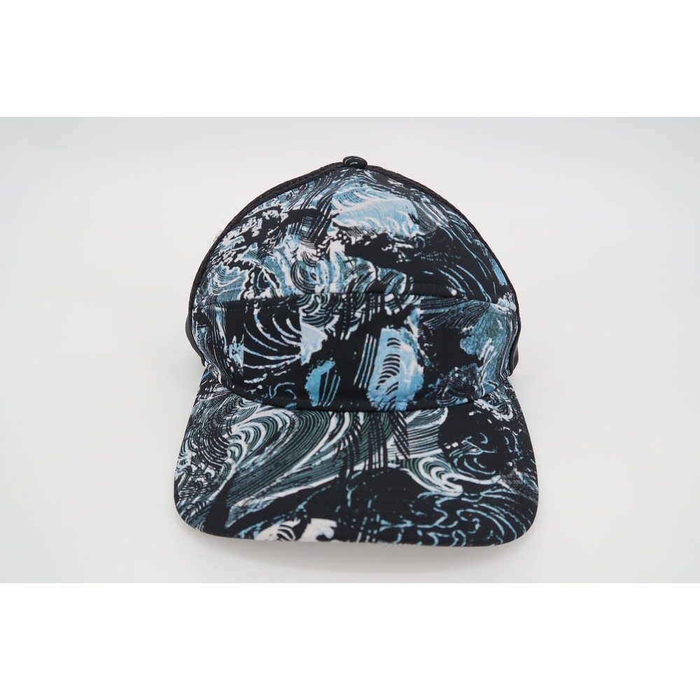 Lululemon Women's‎ Dash Splash II Cap Black Blue Wave Print Mesh Snapback Hat